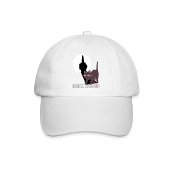 Erkenne die Zeichen Katze Kätzchen Winkekatze - Baseballkappe - Weiß/Weiß - Vorne
