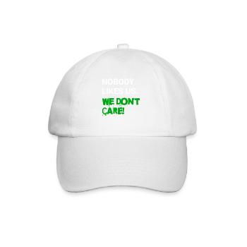 Personne ne nous aime - on s’en fiche - Casquette classique - blanc/blanc - Devant