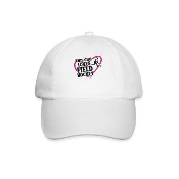 Hockey sur gazon Cette fille aime le terrain - Casquette classique - blanc/blanc - Devant