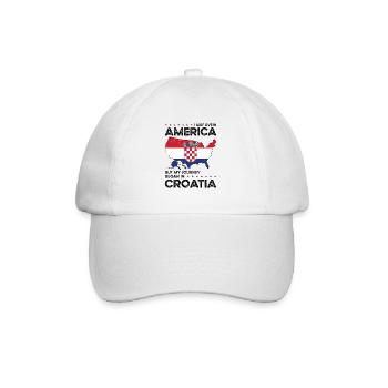 Croatie américain patriote USA cultivé - Casquette classique - blanc/blanc - Devant