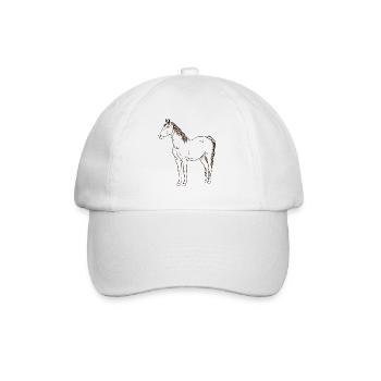 Chevaux : majesté et grâce combinées - Casquette classique - blanc/blanc - Devant