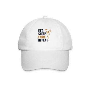 Eat Sleep Farm Repeat Agriculture Organic Farmer - Baseball Cap - white/white - Front