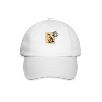 Chat Maman Chat Timbre Chat Mères - Casquette classique - blanc/blanc - Devant