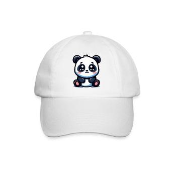 One Happy Panda Extra Cute Animal Baby Cartoon - Baseball Cap - white/white - Front