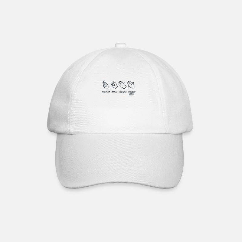 Schere Stein Papier Kreissäge Schreiner Carpenter - Baseballkappe - Weiß/Weiß
