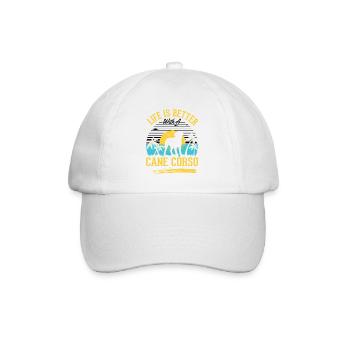 La vie est plus belle avec Cane Corsos - Casquette classique - blanc/blanc - Devant