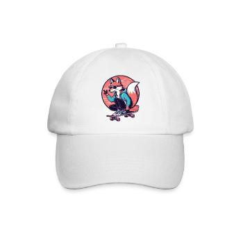 Skater-Fuchs - Baseballkappe - Weiß/Weiß - Vorne