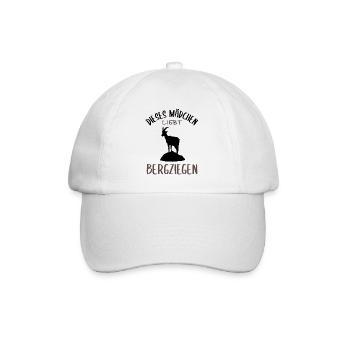 Mädchen und Bergziegen - Eine Liebe - Baseballkappe - Weiß/Weiß - Vorne