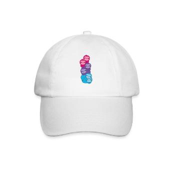 androgyn Flag Pride LGBTQ süße Faultier - Baseballkappe - Weiß/Weiß - Vorne