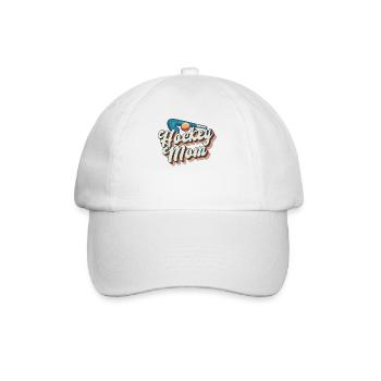 Field Hockey Mom Retro Hockey Mom - Baseball Cap - white/white - Front
