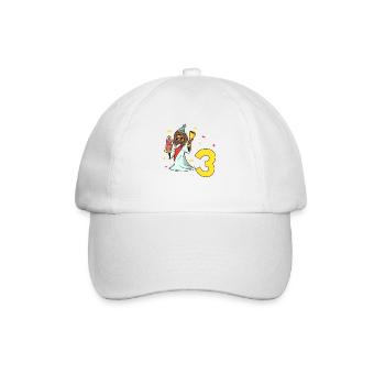 With Jesus - Children's Birthday 3 Years - Baseball Cap - white/white - Front