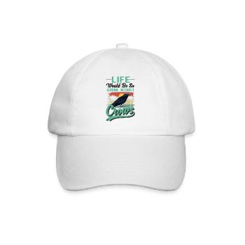 Crow, Raven, Crow, Crow Husbandry, Crow Breeder - Baseball Cap - white/white - Front