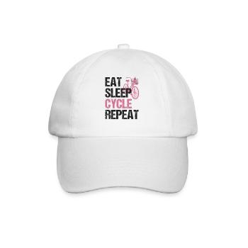 Répétition du cycle de sommeil Eat - Fleurs de vie à vélo - Casquette classique - blanc/blanc - Devant