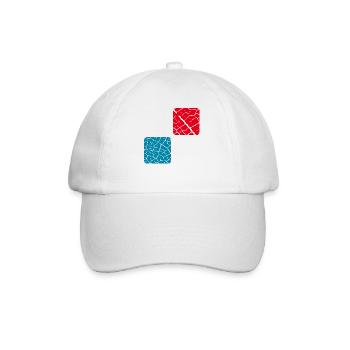 Minimal square design - Baseball Cap - white/white - Front
