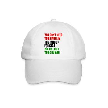 you don't need to be muslim to stand up for gaza - Casquette classique - blanc/blanc - Devant