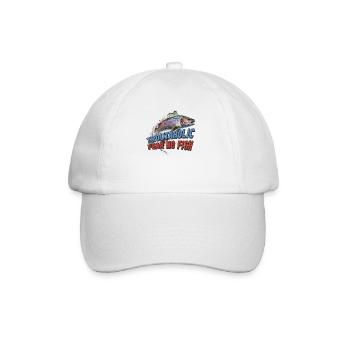 Pêche, Truite, Saumon, Pêcheur, Pêcheur, Perche - Casquette classique - blanc/blanc - Devant