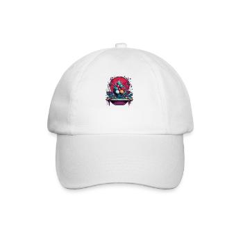 Jeu de snooker, table de snooker, boules de snooker, Vintage - Casquette classique - blanc/blanc - Devant