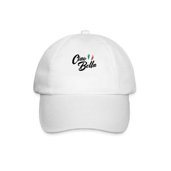 Ciao Bella Italienisch Hallo Auf Wiedersehen besuc - Baseballkappe - Weiß/Weiß - Vorne