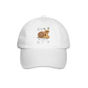 SCHNECKE GEBE MIR SCHON MÜHE - Baseballkappe - Weiß/Weiß - Vorne