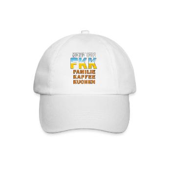 FKK FAMILIE KAFFEE KUCHEN GRUNGE - Baseballkappe - Weiß/Weiß - Vorne