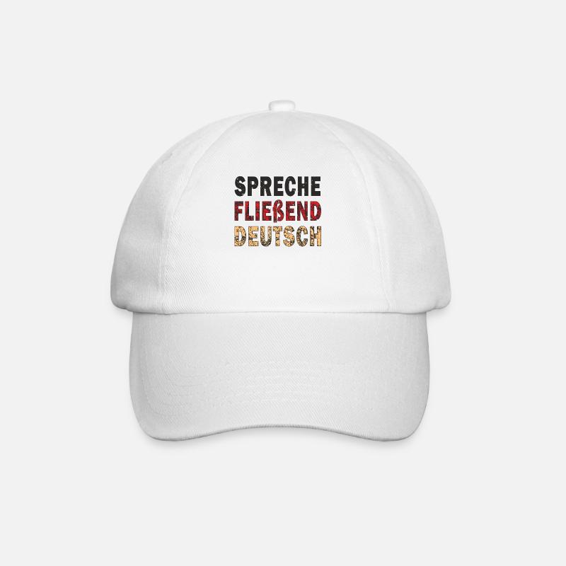 SPRECHE FLIEßEND DEUTSCH - Baseballkappe - Weiß/Weiß
