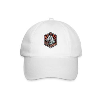 Un cheval majestueux - Casquette classique - blanc/blanc - Devant
