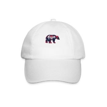 Papa Ours Idée Cadeau Assortis Pour La Famille - Casquette classique - blanc/blanc - Devant