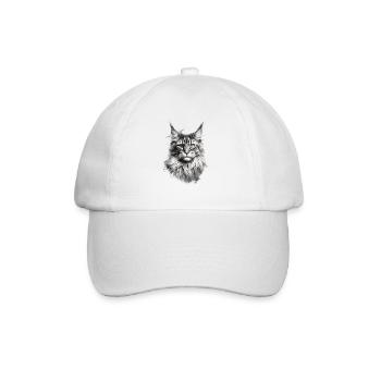 Maine Coon chat chat amant de chat cadeau Coony - Casquette classique - blanc/blanc - Devant