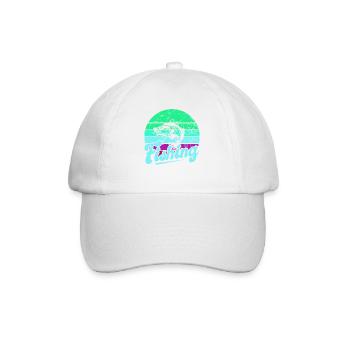 Fishing, Angler, Fisherman Fishing and Pike Fishing - Baseball Cap - white/white - Front