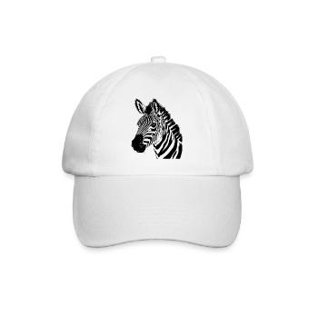 zebra kopf - Baseballkappe - Weiß/Weiß - Vorne