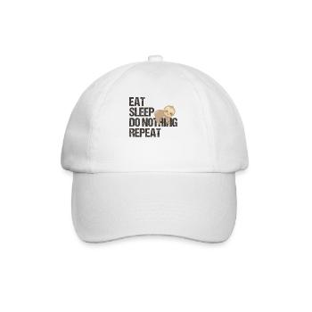 Lazy Bear Daily Routine English Humor Gift - Baseball Cap - white/white - Front