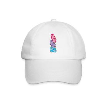 androgyn Flag Pride LGBTQ süße Pinguin - Baseballkappe - Weiß/Weiß - Vorne