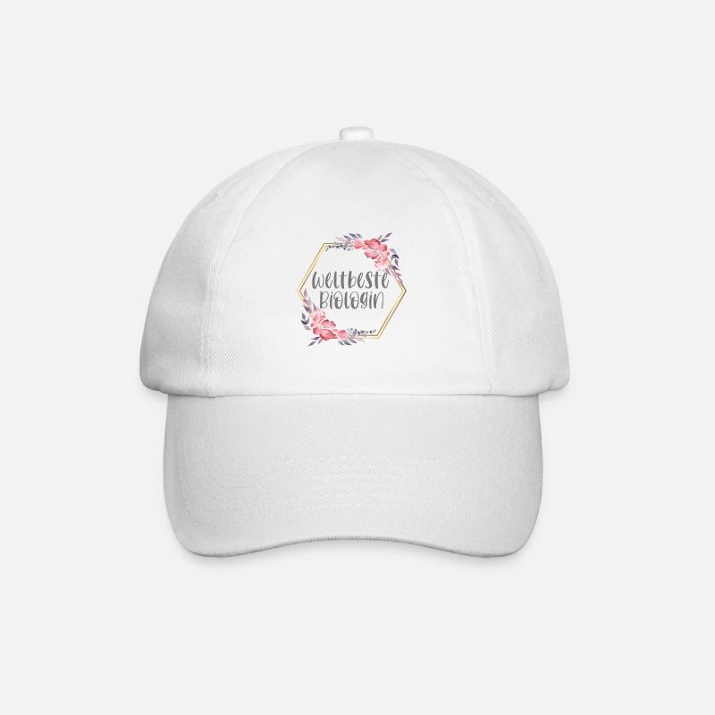 Biologin Biologie Mädchen Beruf Geschenk - Baseballkappe - Weiß/Weiß