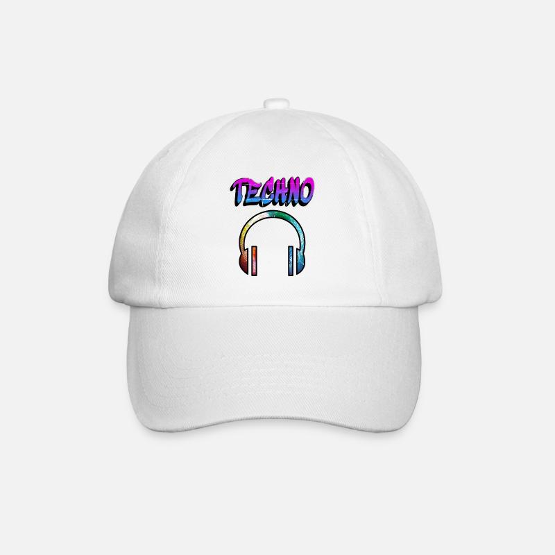 Ecouter de la musique techno, ecouter de la musique, ecouter de la musique, radio, cadeau - Casquette classique - blanc/blanc