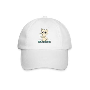 Come on, fight me, sweet cat - Baseball Cap - white/white - Front