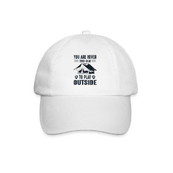 Never To Old To Play Outside Glamping - Baseball Cap - white/white - Front