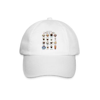 The delicious world of coffee - Baseball Cap - white/white - Front