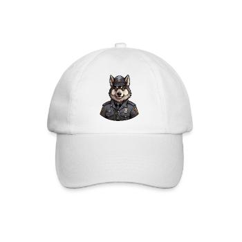 Police Wolf - Baseball Cap - white/white - Front