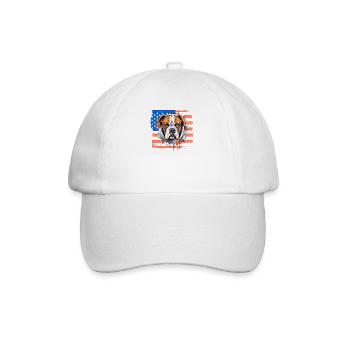 Boxer Race Chien Boxer Chiens USA Drapeau - Casquette classique - blanc/blanc - Devant