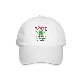 Ich will ein Drache zu Weihnachten süße Drachen - Baseballkappe - Weiß/Weiß - Vorne