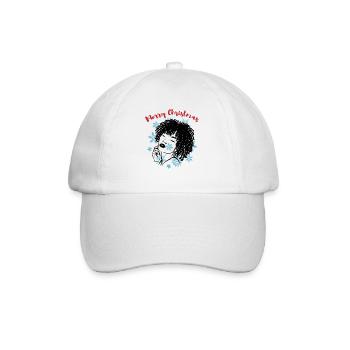 Sassy Christmas Afrolook Snowflakes - Baseball Cap - white/white - Front