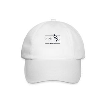 Michelangelo Creation of Adam Forging Blacksmith - Baseball Cap - white/white - Front