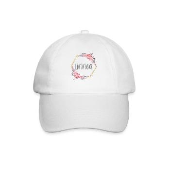 Linnea Mädchen Name Baby Geschenk - Baseballkappe - Weiß/Weiß - Vorne