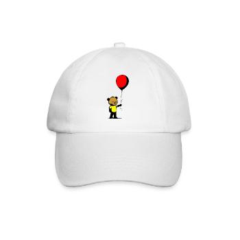 Ein Bär mit Ballon - Baseballkappe - Weiß/Weiß - Vorne