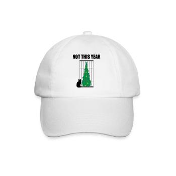 Chat espiègle culpabilité sur cadeau de chien - Casquette classique - blanc/blanc - Devant