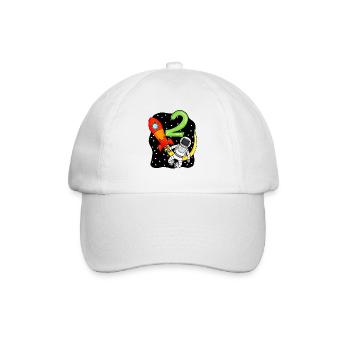 2 Birthday Boy Astronaut - Baseball Cap - white/white - Front