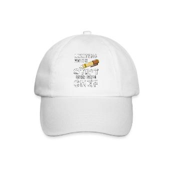 LETZTENS NOCH STIFT NUN CHEF - Baseballkappe - Weiß/Weiß - Vorne
