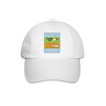 HUMAN, SAD, CAT - Baseball Cap - white/white - Front