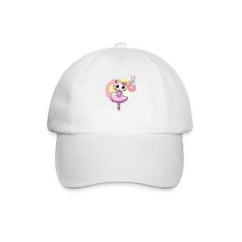 Girls ballet ballerina cats 6 years old 6. - Baseball Cap - white/white - Front