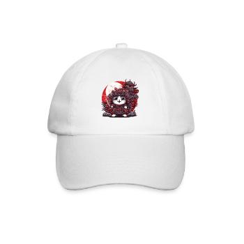 Enjoy picture of the Samurai cat and Monster just - Baseball Cap - white/white - Front